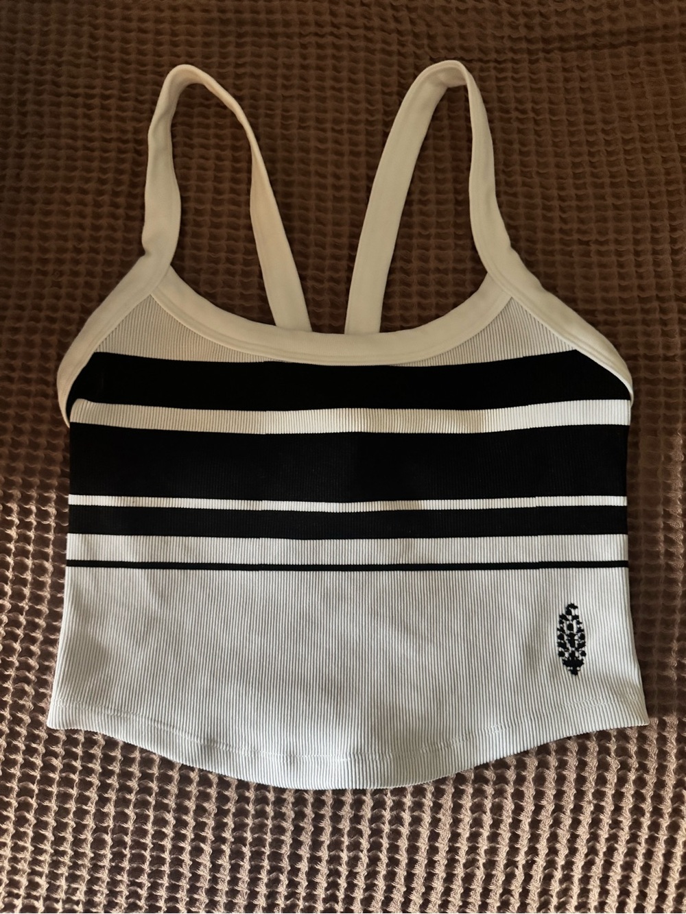 NWOT FP Movement Free People Striped Build Me Up Cami Crop Top - M/L